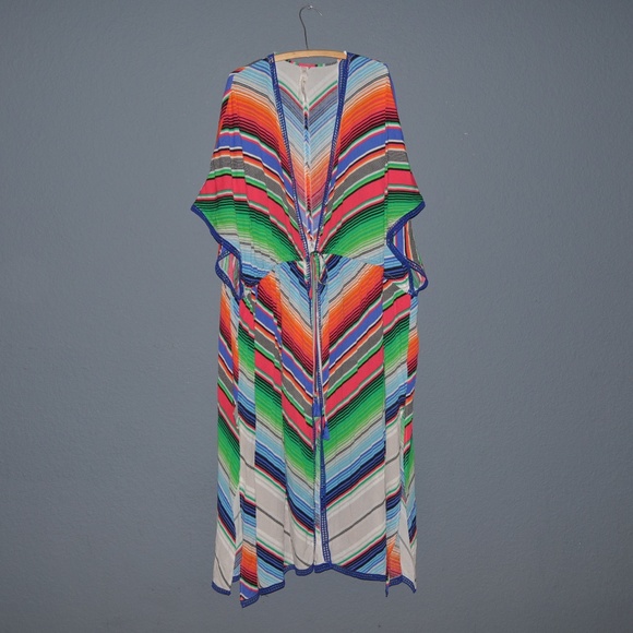 MELISSA MCCARTHY SEVEN7 Striped Topper Cover-Up D8 - Picture 4 of 8